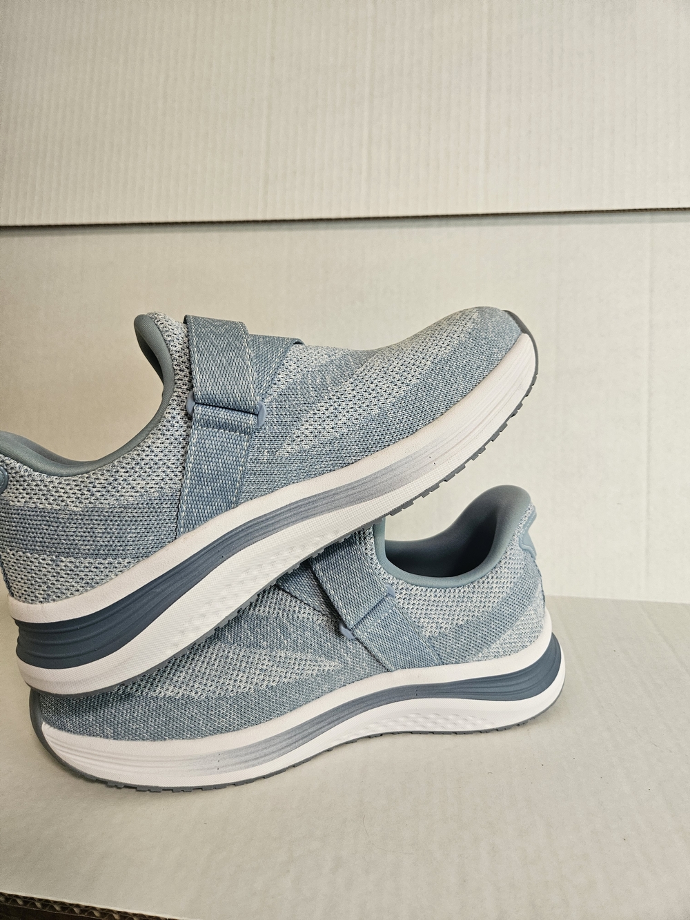 SALE!! Orthofeet Naya Hands Free Light Blue Slip-On Sneakers w/Hook & Loop Strap - Picture 10 of 11